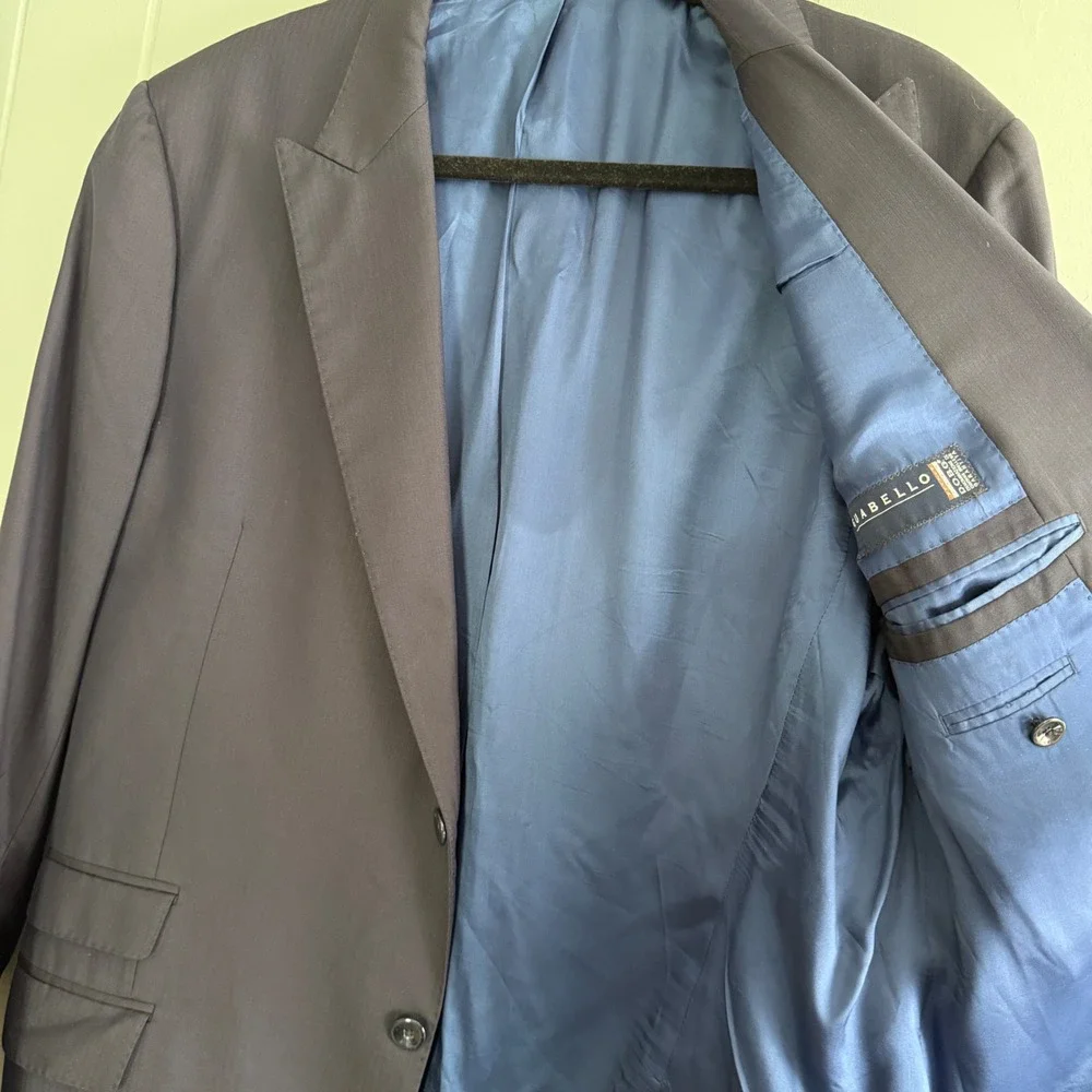 J. Hilburn Guabello Italian Wool Blazer Mens 44XL Navy Quiet Luxury Sport Coat